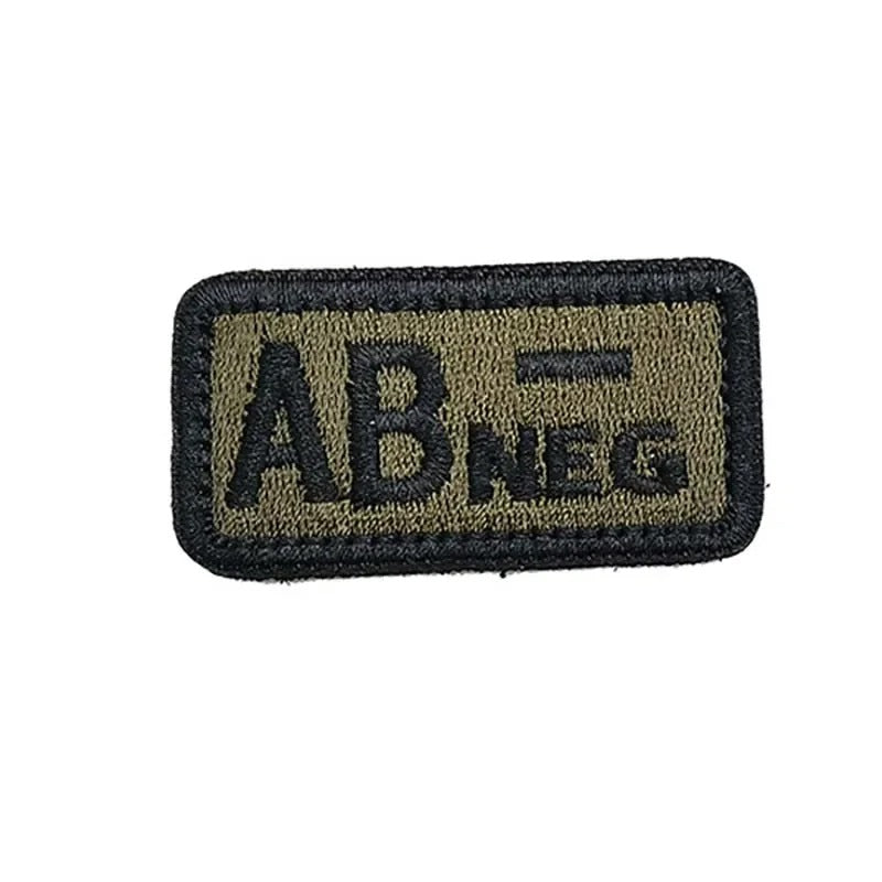 Tactical Blood Type Patch – 2.5×5cm Velcro ID Badge for Gear, Packs & Uniforms