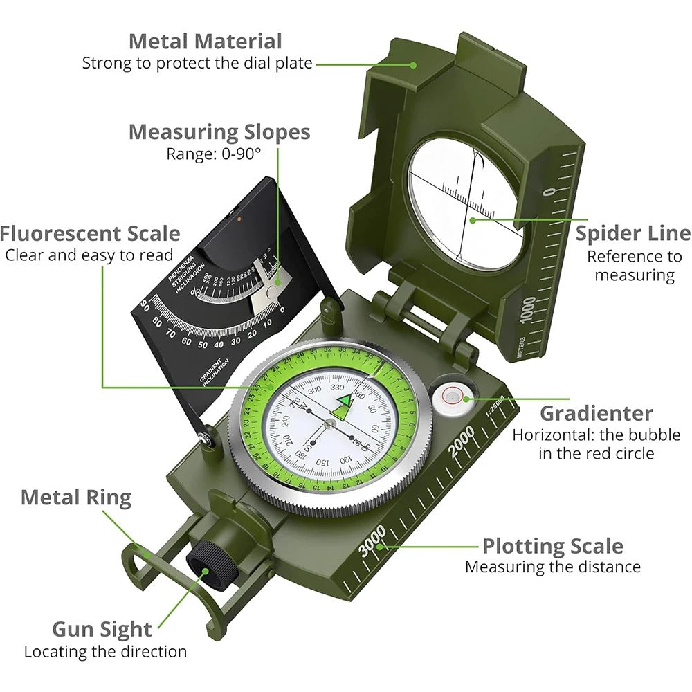 Military-Grade Tactical Compass – Precision Navigation Built for the Wild