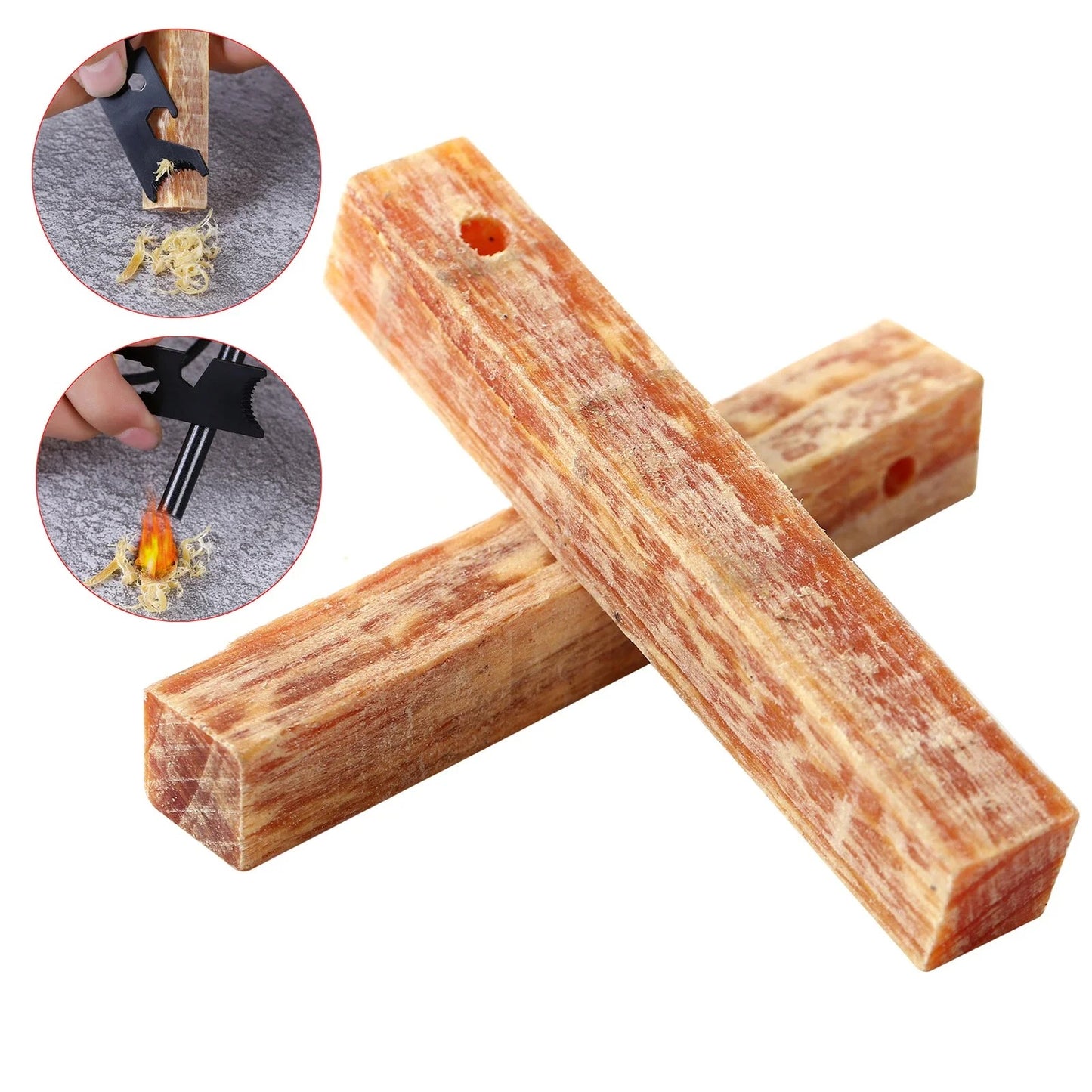 Single Fatwood Fire Starter Stick – Natural Resin Kindling for Outdoor Survival & Emergency Use