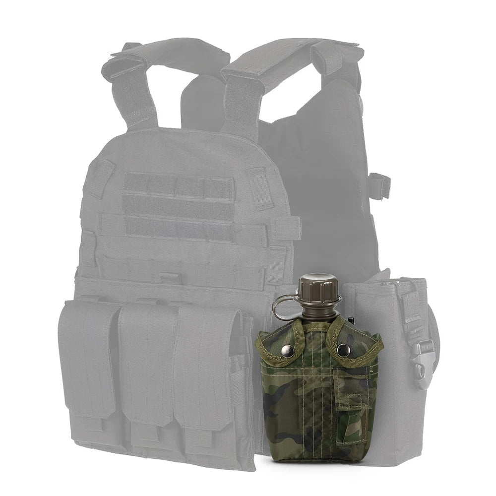 1L Military Canteen with Cover – Rugged Outdoor Water Bottle for Hiking, Camping & Survival