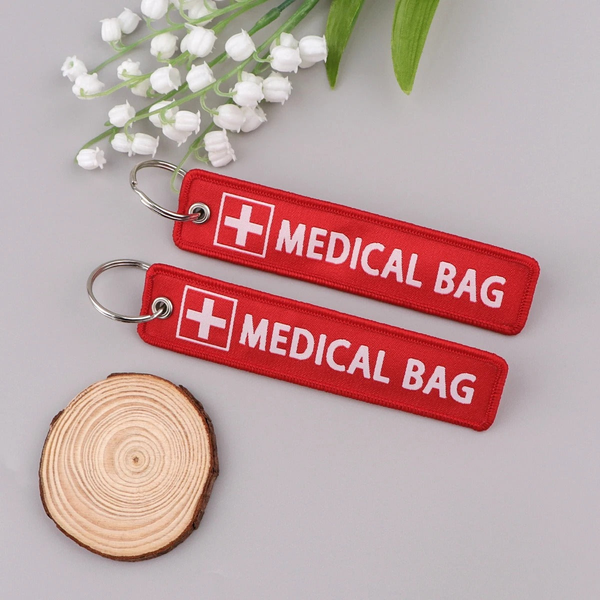Medical Bag Embroidered Keychain – Tactical First Aid Identifier