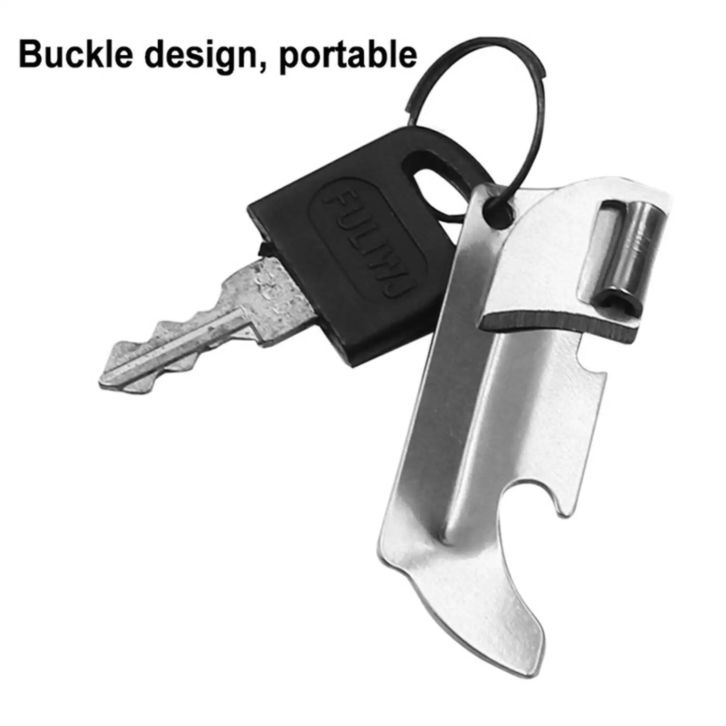 Multifunctional Military-Style Can Opener – Compact Survival Tool for Camping & Outdoors
