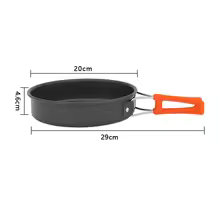 Foldable Camping Frying Pan – Lightweight Alumina Cookware for 2–3 People (15 cm / 18 cm / 20 cm)