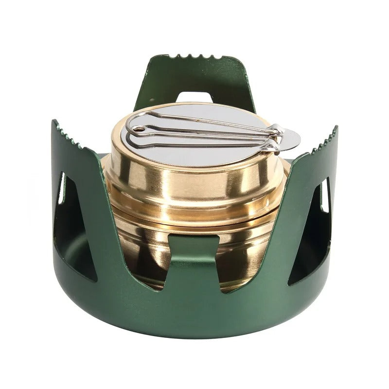 Professional Brass Alcohol Stove with Flame Control – Compact Spirit Burner for Camping, Bushcraft & Emergency Cooking