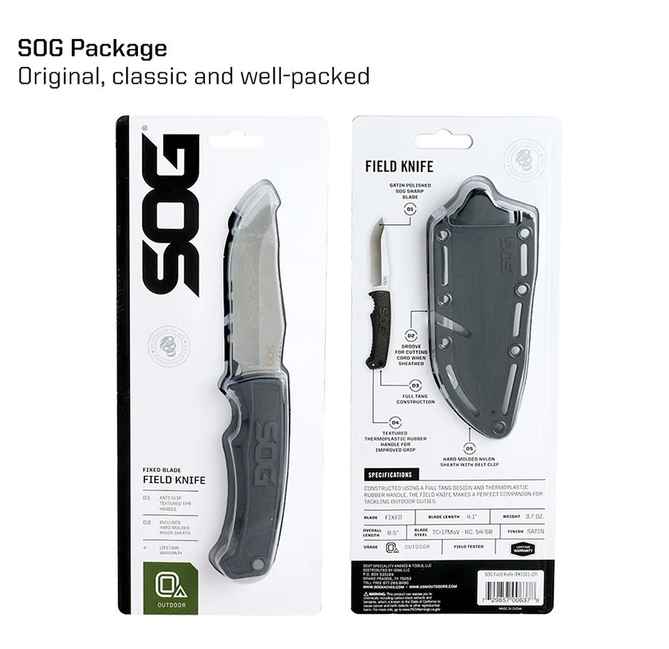 SOG FK1001-CP Field Knife – Rugged Fixed Blade for Survival & Bushcraft