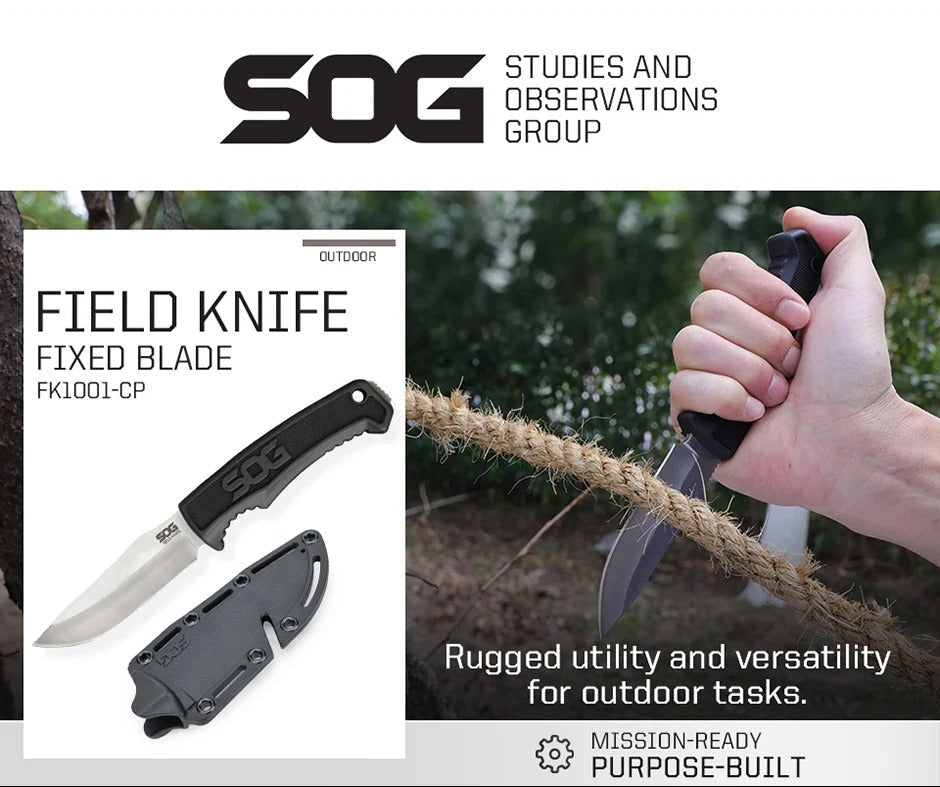 SOG FK1001-CP Field Knife – Rugged Fixed Blade for Survival & Bushcraft