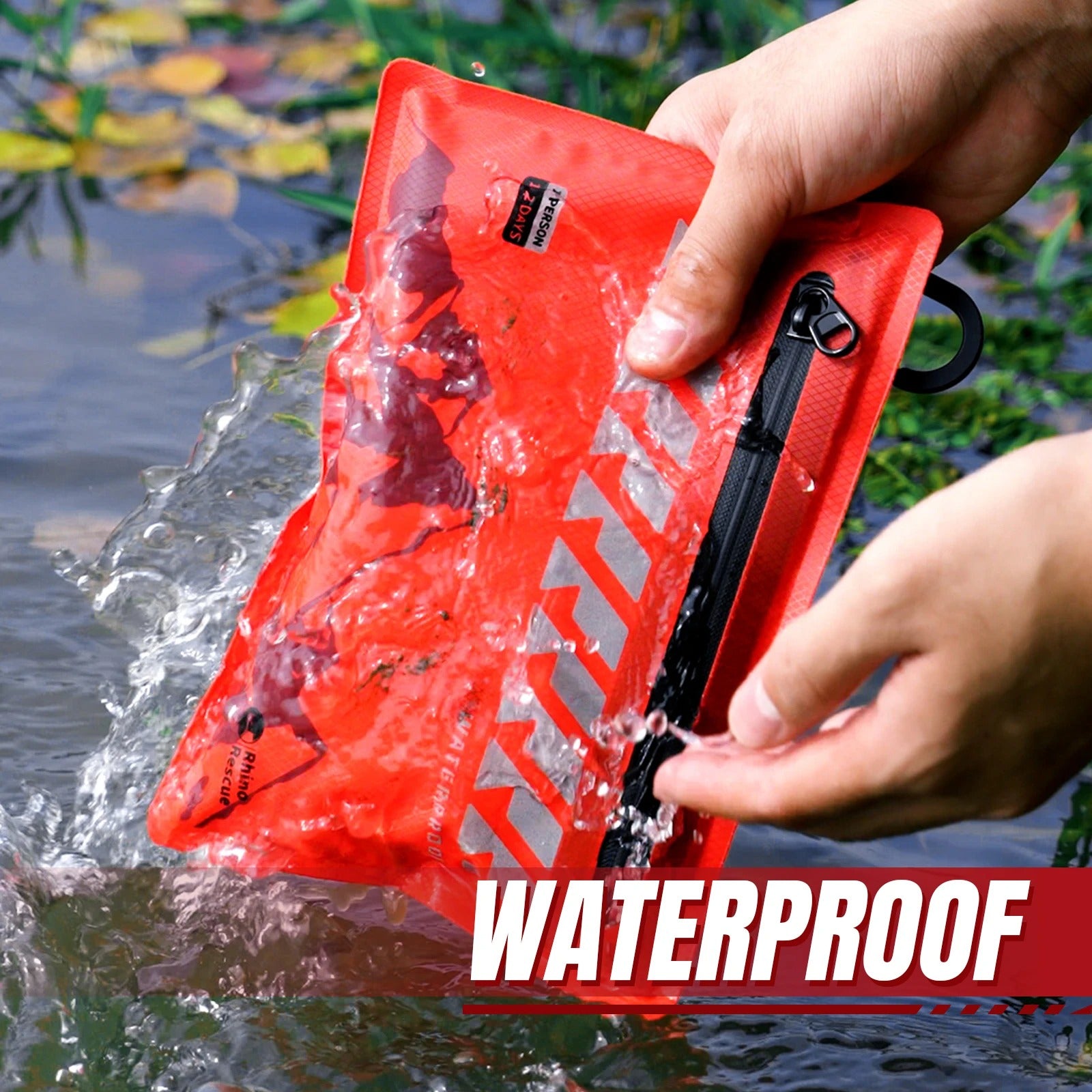 RHINO RESCUE – Compact first aid kit – Waterproof, ultralight & versatile for outdoor, travel, car & everyday use