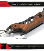 Mini Folding Pocket Knife – Stainless Steel, Wooden Handle