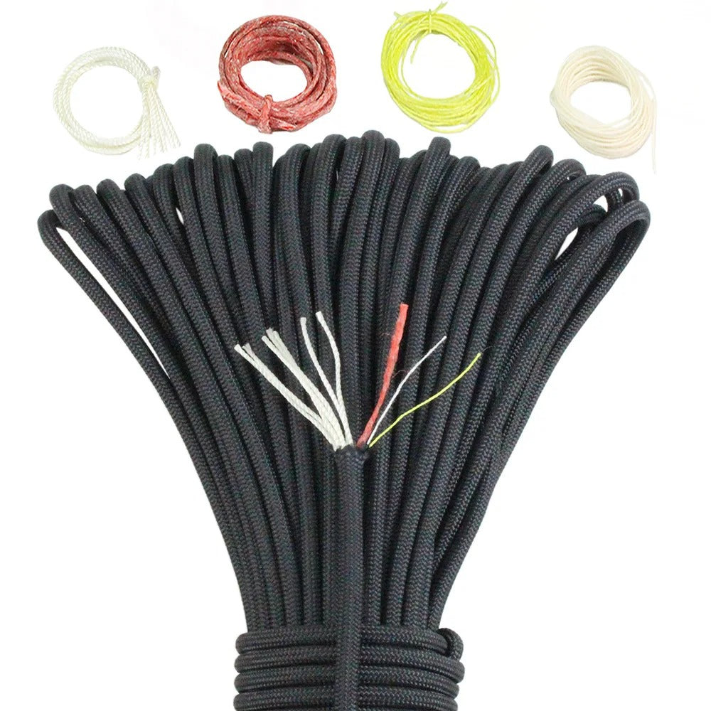 Noble Eagle 7.5m 10-Core Survival Paracord – Multi-Function Tactical Rope with Fishing Line, Fire Cord & Emergency Tinder