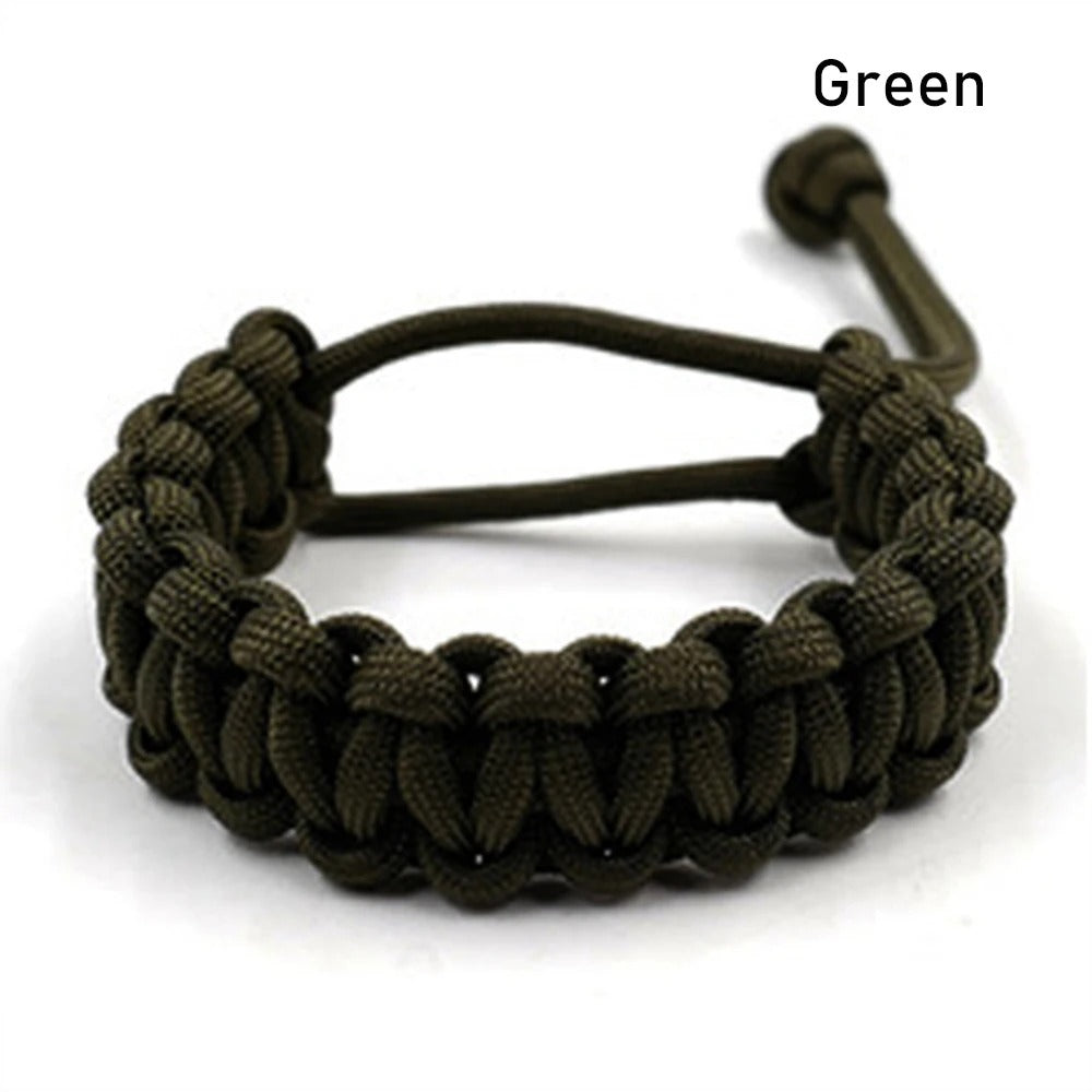 550 Paracord Bracelet – 5 Colors, Adjustable Outdoor Wristband