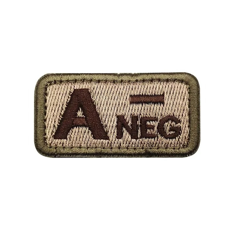 Tactical Blood Type Patch – 2.5×5cm Velcro ID Badge for Gear, Packs & Uniforms