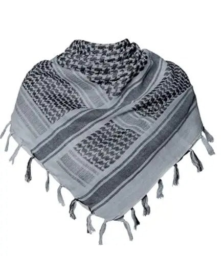 Tactical Shemagh Keffiyeh Scarf – 110×110 cm Cotton Wrap for Outdoor, Winter & Dust Protection