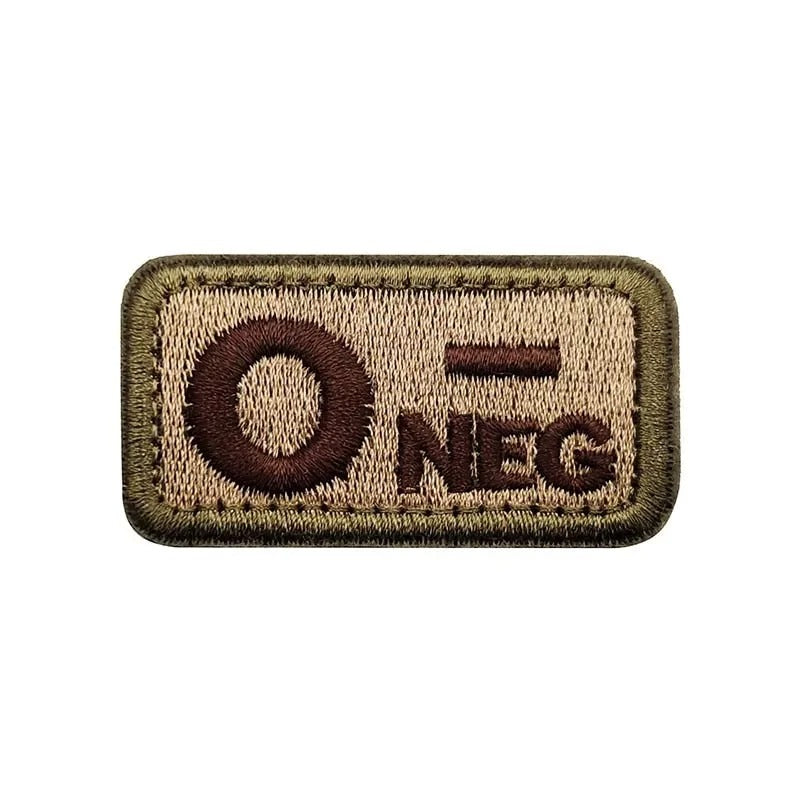 Tactical Blood Type Patch – 2.5×5cm Velcro ID Badge for Gear, Packs & Uniforms