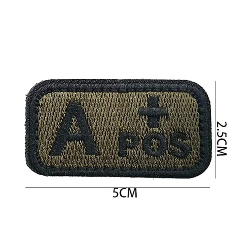 Tactical Blood Type Patch – 2.5×5cm Velcro ID Badge for Gear, Packs & Uniforms