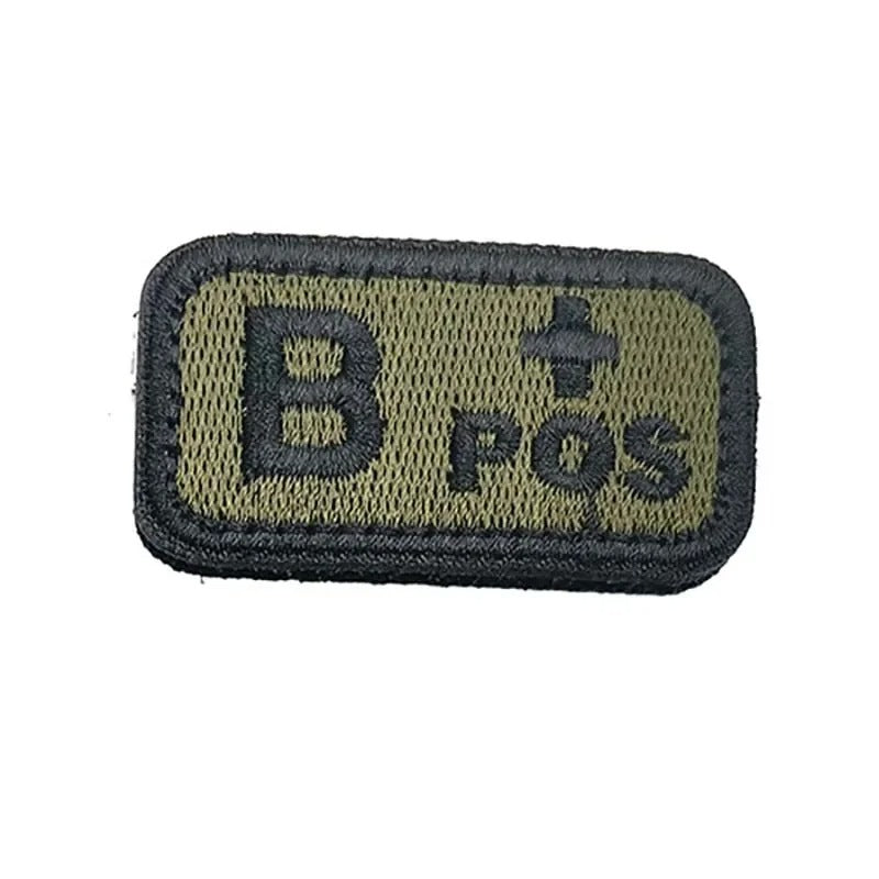 Tactical Blood Type Patch – 2.5×5cm Velcro ID Badge for Gear, Packs & Uniforms