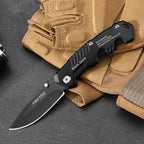 Folding Tactical Knife – Stainless Steel Blade, No-Lock Design