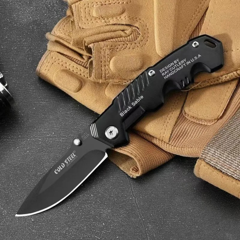 Folding Tactical Knife – Stainless Steel Blade, No-Lock Design