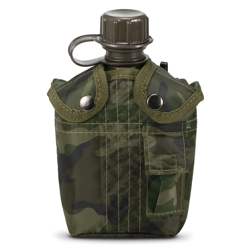 1L Military Canteen with Cover – Rugged Outdoor Water Bottle for Hiking, Camping & Survival