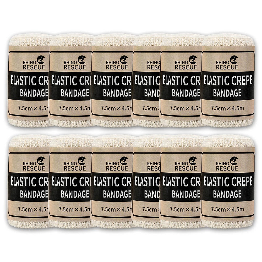 Rhino Elastic Crepe Bandage – First Aid & Emergency Compression Wrap
