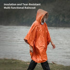 Emergency Rain Poncho – Waterproof Survival Rainwear with Thermal Insulation for Outdoor & Camping Use