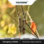 PACOONE Emergency Survival Whistle – Aluminum Alloy, Lightweight & Loud