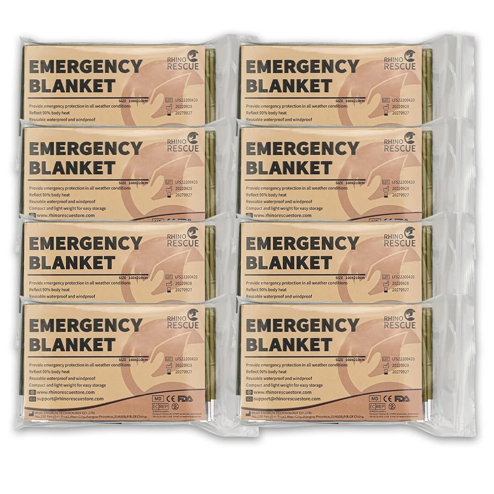 Rhino Rescue Thermal Blankets (8-Pack)