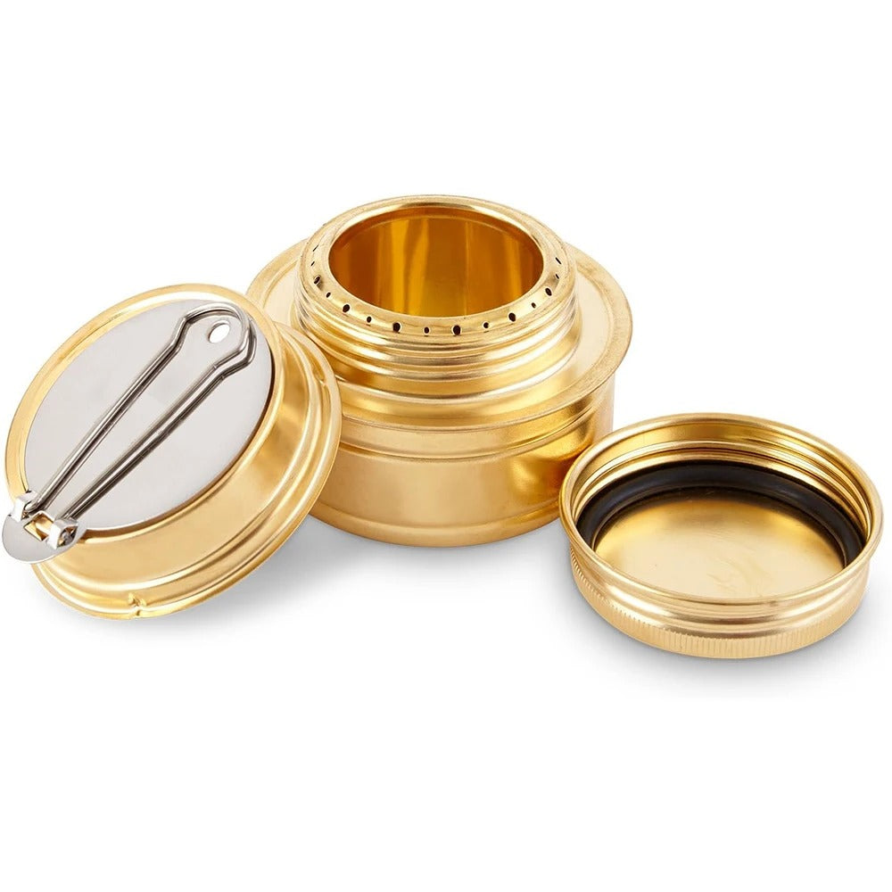 Professional Brass Alcohol Stove with Flame Control – Compact Spirit Burner for Camping, Bushcraft & Emergency Cooking
