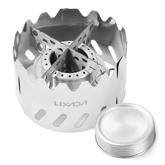 Complete Mini Alcohol Stove Kit – 100ml Ultralight Burner System with Windshield & Stand for Wilderness Cooking