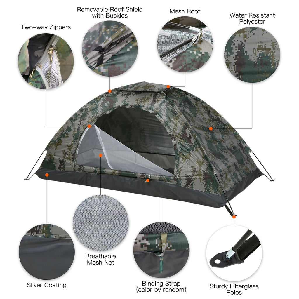 Tomshoo Ultralight Trekking Tent – Compact Shelter for 1–2 People