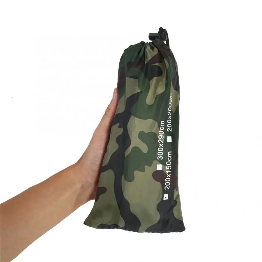 Camouflage Ultralight Camping Tarp – Waterproof Sun & Rain Shelter