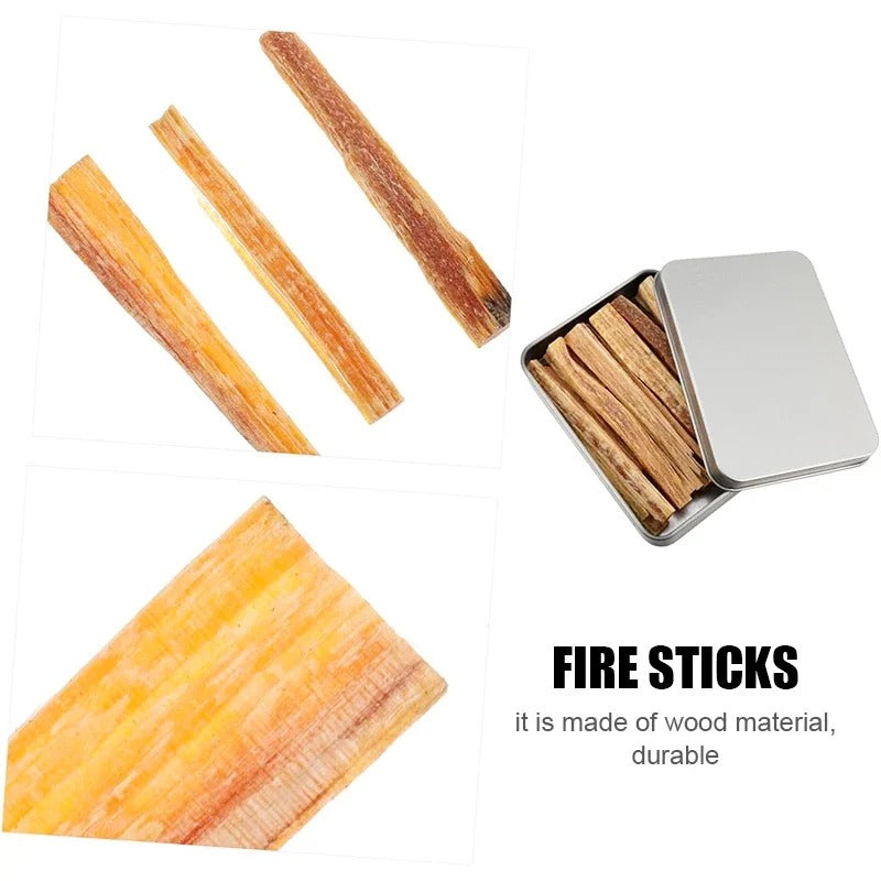 Natural Fatwood Fire Starter Sticks – Resin-Rich Kindling for Outdoor Survival, Camping & Emergency Use (1 Box)