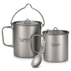 TOMSHOO 3-Piece Titanium Cookware Set