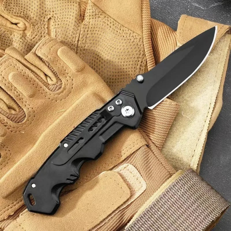 Folding Tactical Knife – Stainless Steel Blade, No-Lock Design
