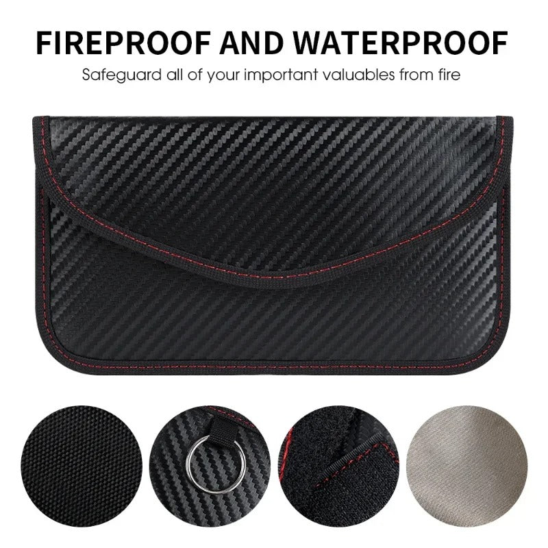 Faraday Signal Blocking Pouch – RFID Shielded Key Fob Case for Car Security & Privacy Protection
