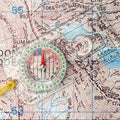 Compact Map Compass with Integrated Ruler – Clear Acrylic Navigation Tool