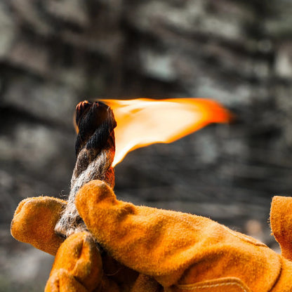 Natural Tinder Rope Fire Starter – Compact Emergency Tinder for Camping, Hiking & Bushcraft