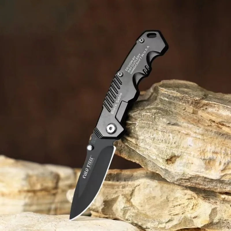 Folding Tactical Knife – Stainless Steel Blade, No-Lock Design