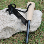 Magnesium Fire Starter with Wood Handle – Ferro Rod for Bushcraft, Survival & Outdoor Use