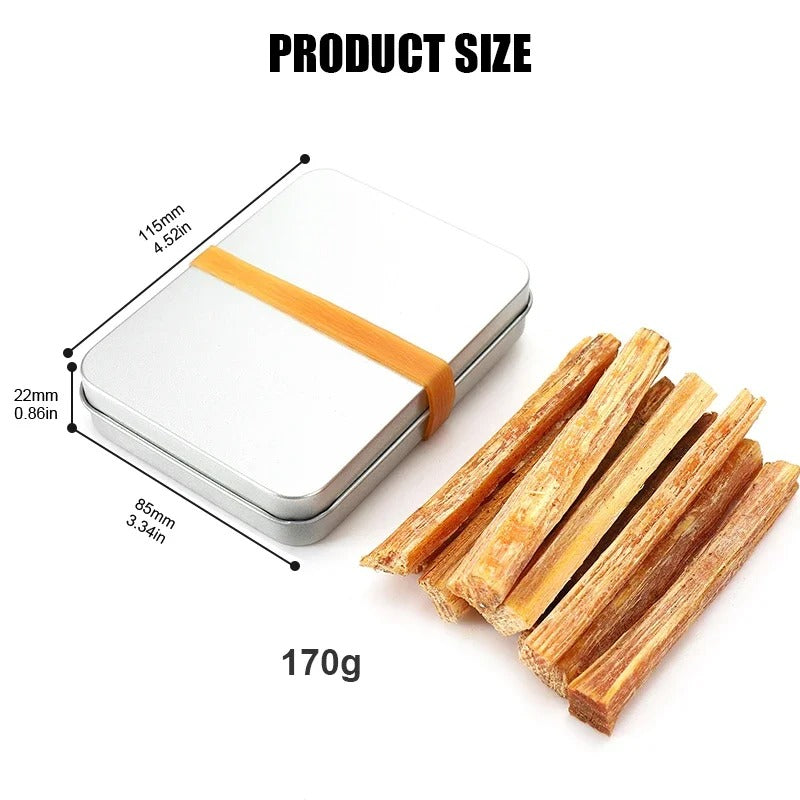 Natural Fatwood Fire Starter Sticks – Resin-Rich Kindling for Outdoor Survival, Camping & Emergency Use (1 Box)