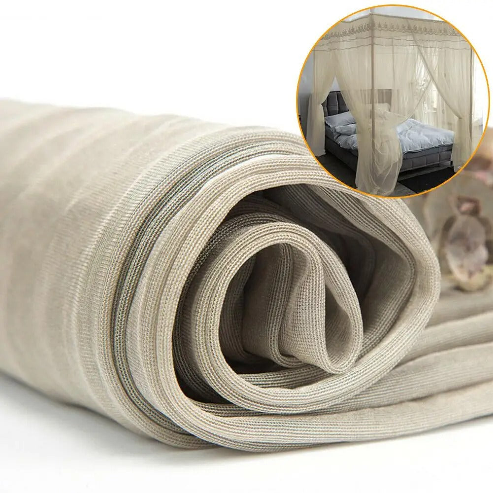 Silver Mesh Faraday Canopy – EMF Blocking Bed Shield for Restful Sleep