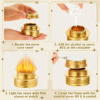 Professional Brass Alcohol Stove with Flame Control – Compact Spirit Burner for Camping, Bushcraft & Emergency Cooking