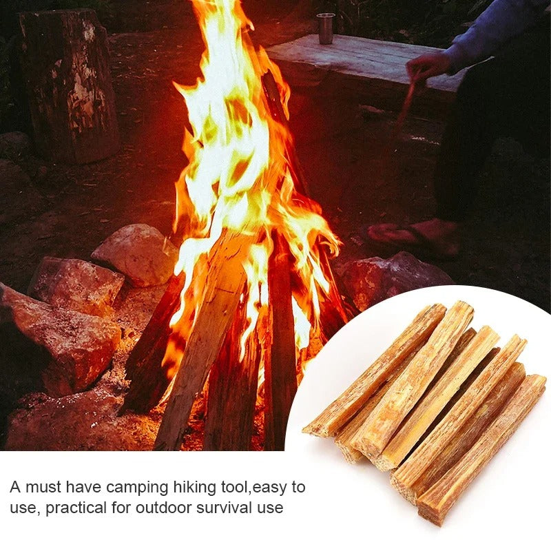 Natural Fatwood Fire Starter Sticks – Resin-Rich Kindling for Outdoor Survival, Camping & Emergency Use (1 Box)