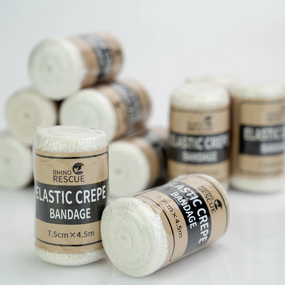 Rhino Elastic Crepe Bandage – First Aid & Emergency Compression Wrap