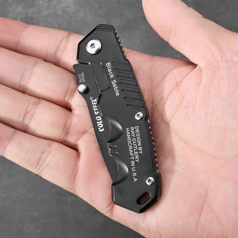 Folding Tactical Knife – Stainless Steel Blade, No-Lock Design