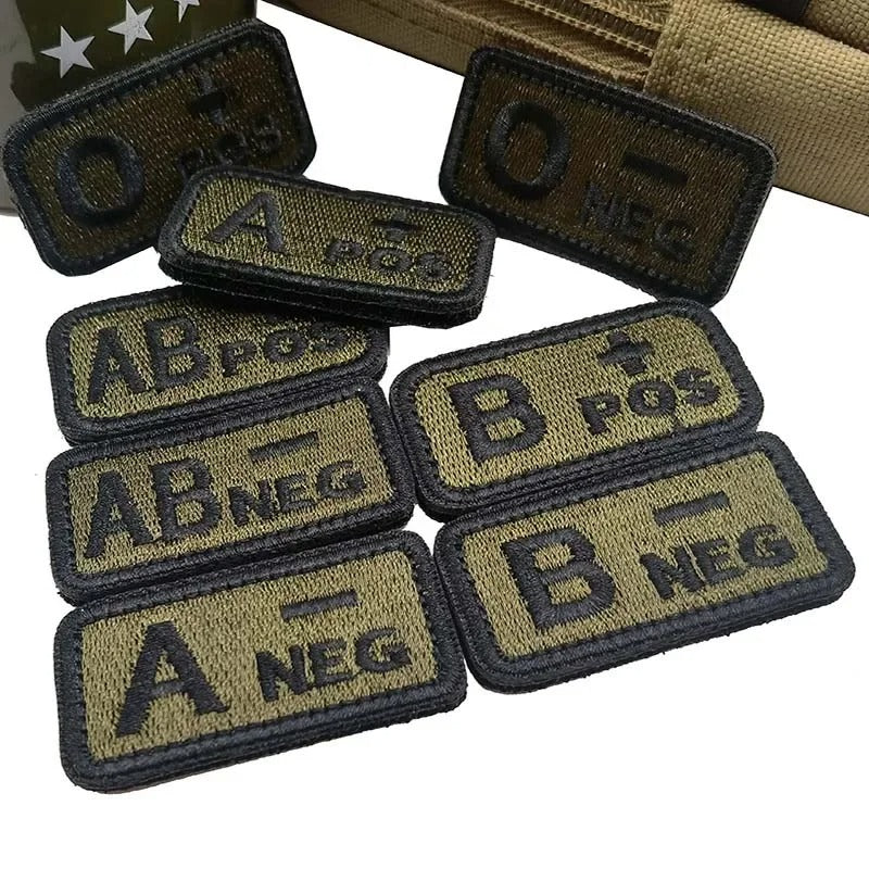 Tactical Blood Type Patch – 2.5×5cm Velcro ID Badge for Gear, Packs & Uniforms