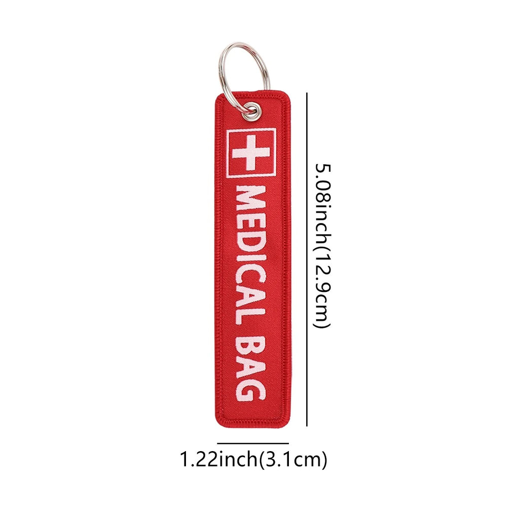Medical Bag Embroidered Keychain – Tactical First Aid Identifier