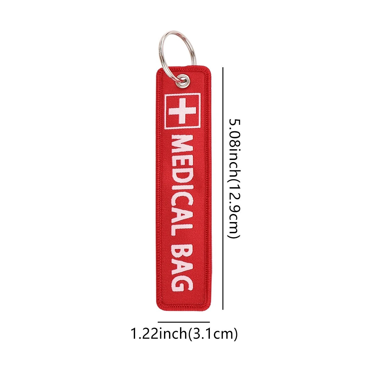 Medical Bag Embroidered Keychain – Tactical First Aid Identifier