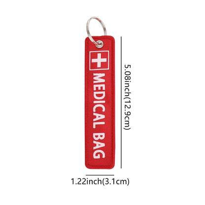 Medical Bag Embroidered Keychain – Tactical First Aid Identifier