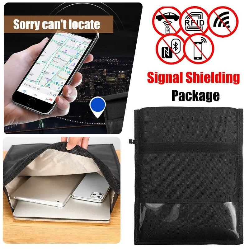 XL Faraday Signal Blocking Bag – Professional EMF & RFID Shield for Laptops, Tablets & Sensitive Documents