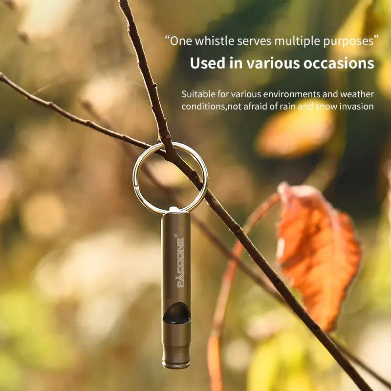 PACOONE Emergency Survival Whistle – Aluminum Alloy, Lightweight & Loud